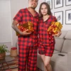 Pijama Cuadros rojo - negro